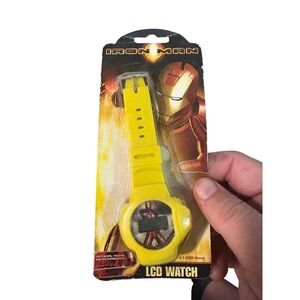 Marvel Iron Man 2008 Movie Official LCD Digital Watch Yellow Kids Creative Kids